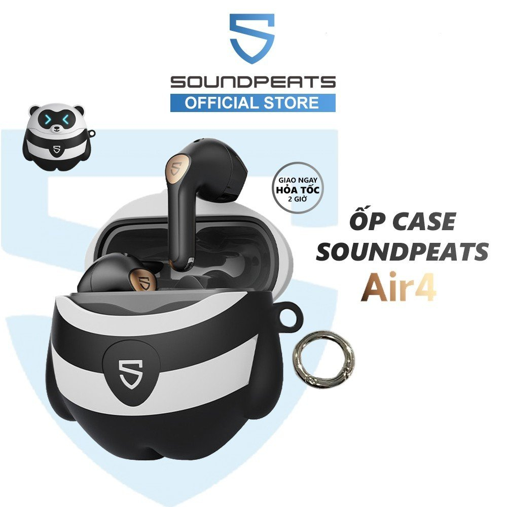 Ốp Case SoundPEATS Air4 / Air4 Lite Hình Gấu PEAT Đáng Yêu Ngộ Nghĩnh