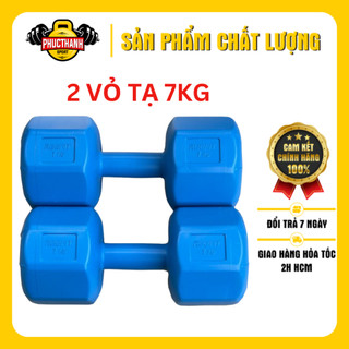 Bộ 2 cái vỏ tạ tay nhựa bát giác Reefit 7kg không ruột (gồm 2 vỏ 7kg) (PHUCTHANHSPORT)