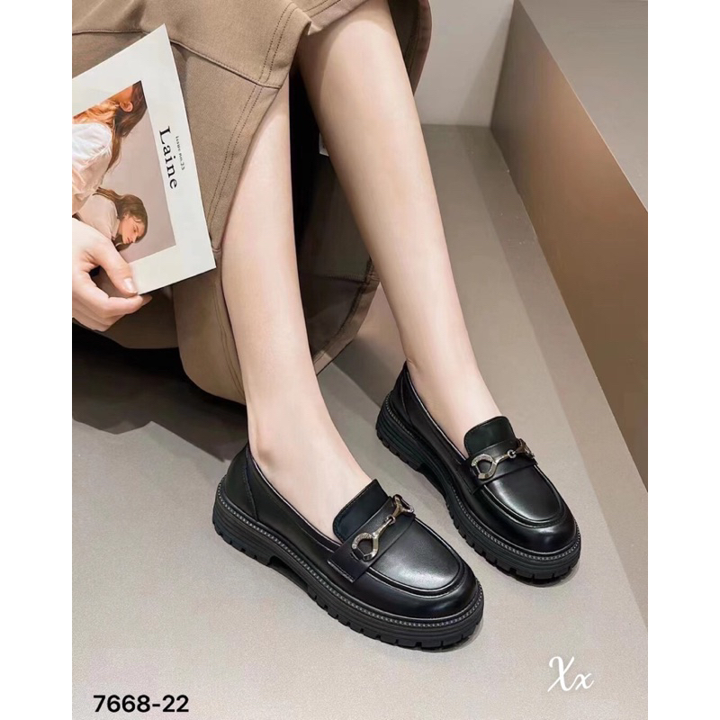 Giày moca khoá ngang mũi tròn đế thấp fullbox hàng quảng châu cao cấp
