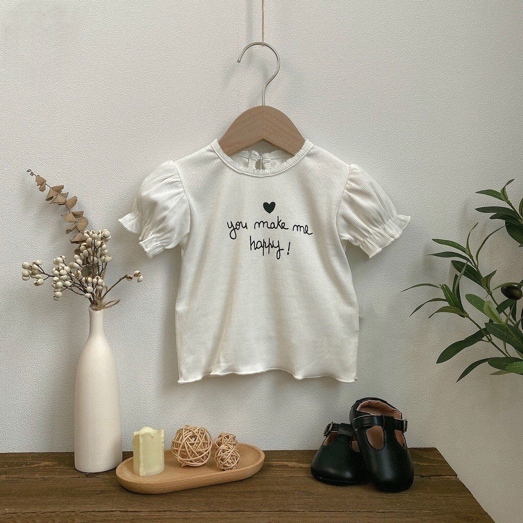 Áo phông, áo thun tay phồng cho bé gái