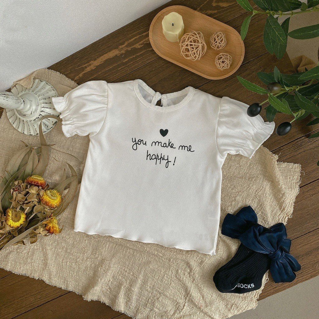 Áo phông, áo thun tay phồng cho bé gái