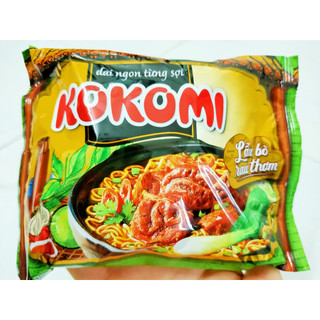 Sét 15 gói mì koko mi xanh lẩu bò rau thơm gói lớn 75g