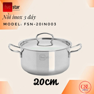 Nồi Fivestar inox 3 đáy 430 đun từ 16/18/20/24cm