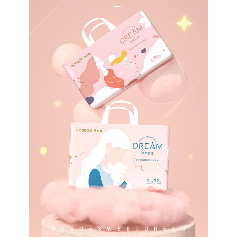 Bỉm dream bobdog xl 32m nội địa Trung