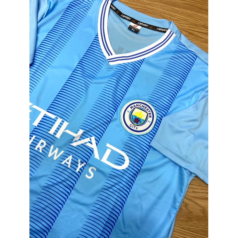 Bộ quần áo đá banh tay dài Manchester City, Bộ quần áo bóng đá tay dài in tên và số theo yêu cầu