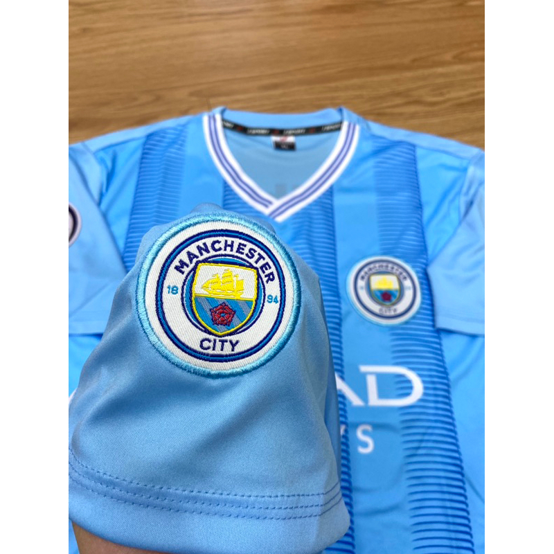Bộ quần áo đá banh tay dài Manchester City, Bộ quần áo bóng đá tay dài in tên và số theo yêu cầu