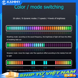 【HCM 24H】Đèn flash âm thanh cảm ứng âm nhạc LED RGB 32 đèn LED 16 triệu màu thông minh cảm biến âm thanh trang trí