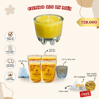 Đèn bơ cúng phật - combo 120 ly múi - nguyên liệu làm nến bơ cúng dường tại nhà - đèn bơ liên hoa