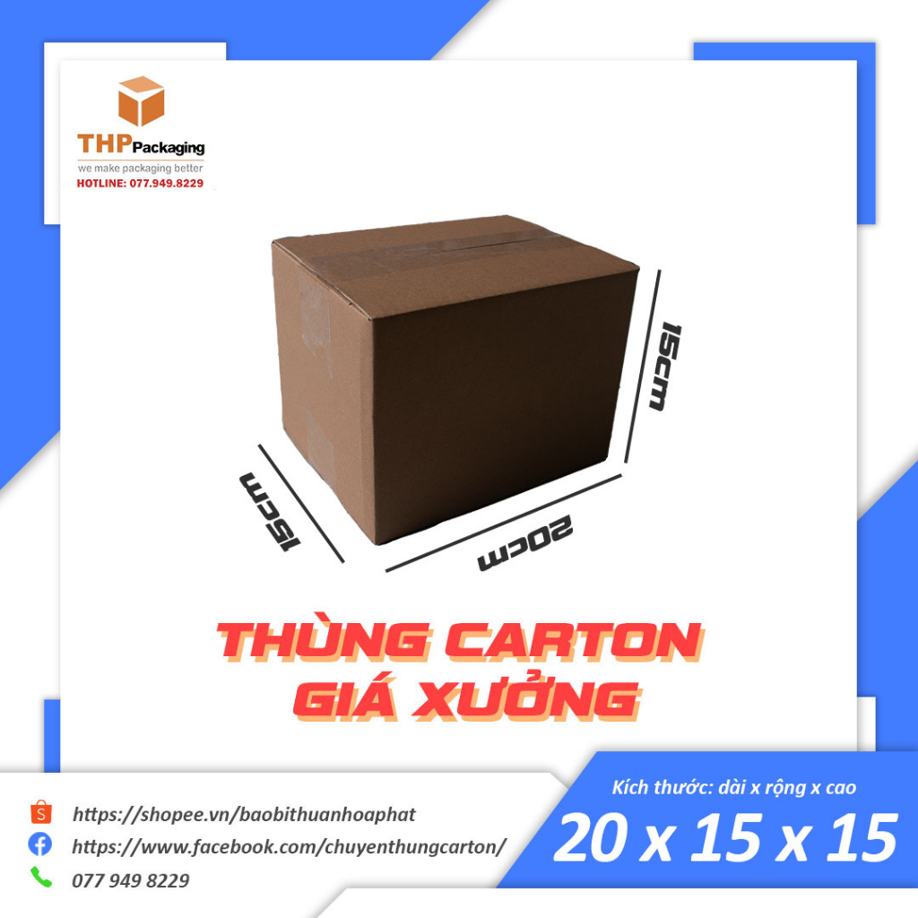 20x15x15 thùng giấy carton