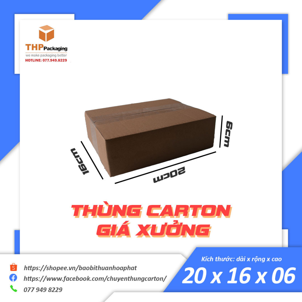 20x16x6 thùng giấy carton