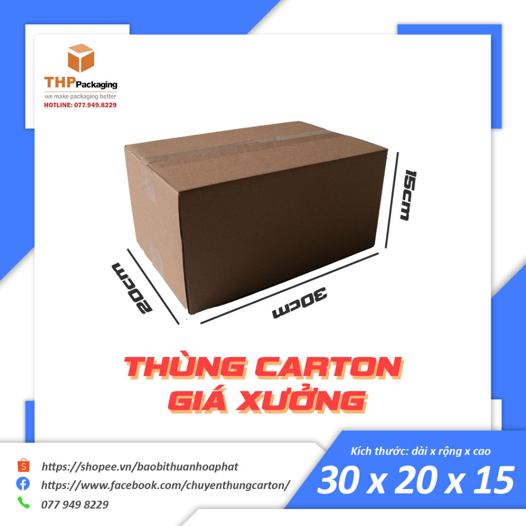 30x20x15 thùng giấy carton