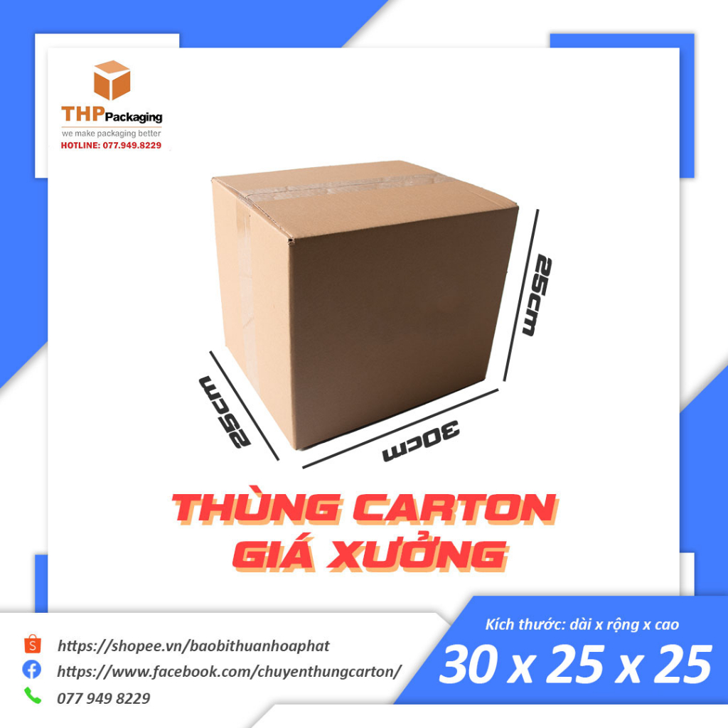 30x25x25 thùng giấy carton