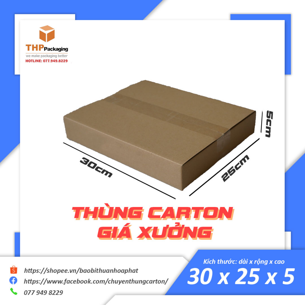 30x25x5 thùng giấy carton