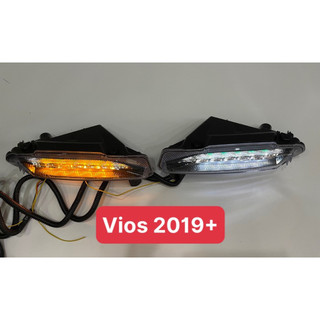 Đèn led calang vios 2019 2020 2021 bản E, có 2 chế độ led và xinhan- bộ 2 đèn kèm dây giắc