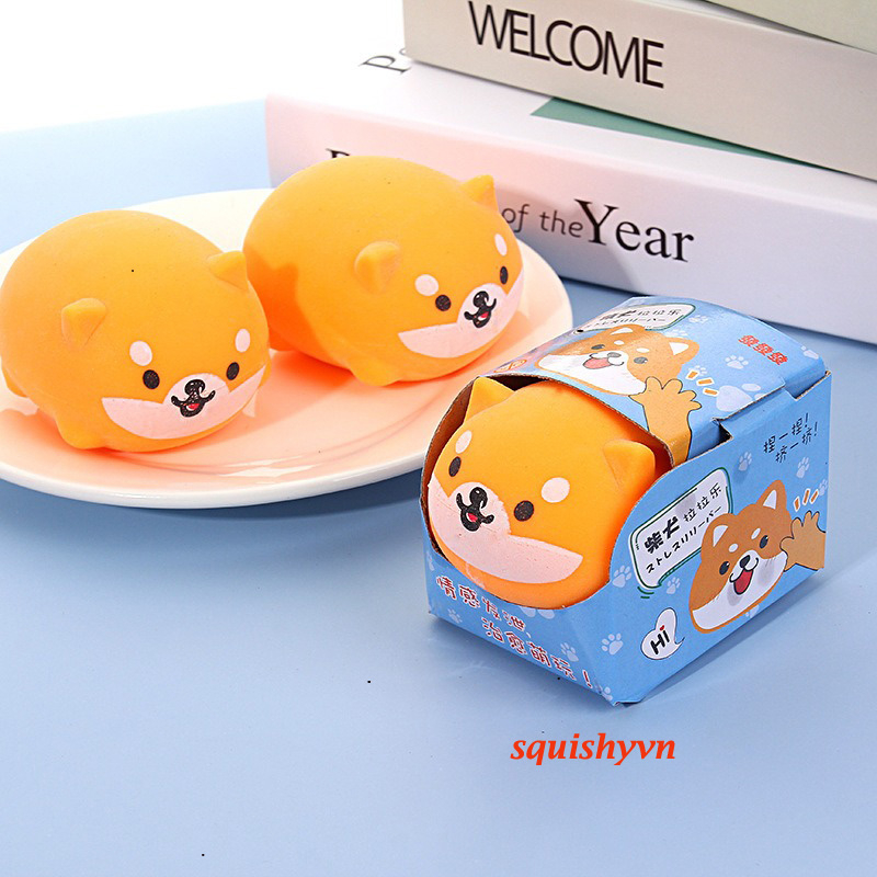 Chó Shiba Bóp Mềm ⚡ HOT TREND ⚡ Squishy Mochi Siba Cute, Đồ Chơi Xả Stress Dễ Thương Xua Tan Căng Thẳng, Kids Shop