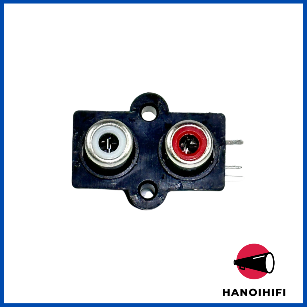 Jack AV Âm Thanh Audio 2 Lỗ 1 Trắng 1 Đỏ AV2, jack RCA