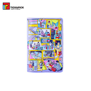 Bao Da Bọc Hộ Chiếu TICK & PICK Đựng Passport,Thẻ ATM Đa Năng Tiện Lợi Khi Du Lịch Hình Chung Cư Cũ