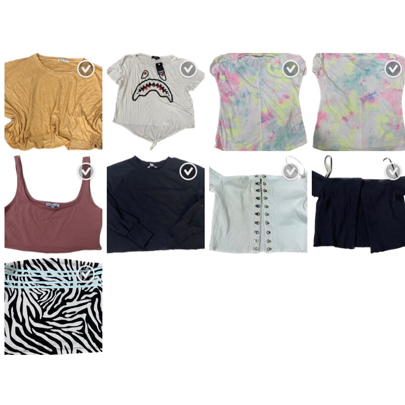 áo croptop lững tổng hợp nhiều loại
