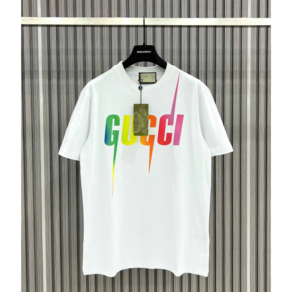 Áo Thun, Phông GC Blade Print Áo thun Gc Tia Sét 7 màu Rainbow Vải cotton 100%