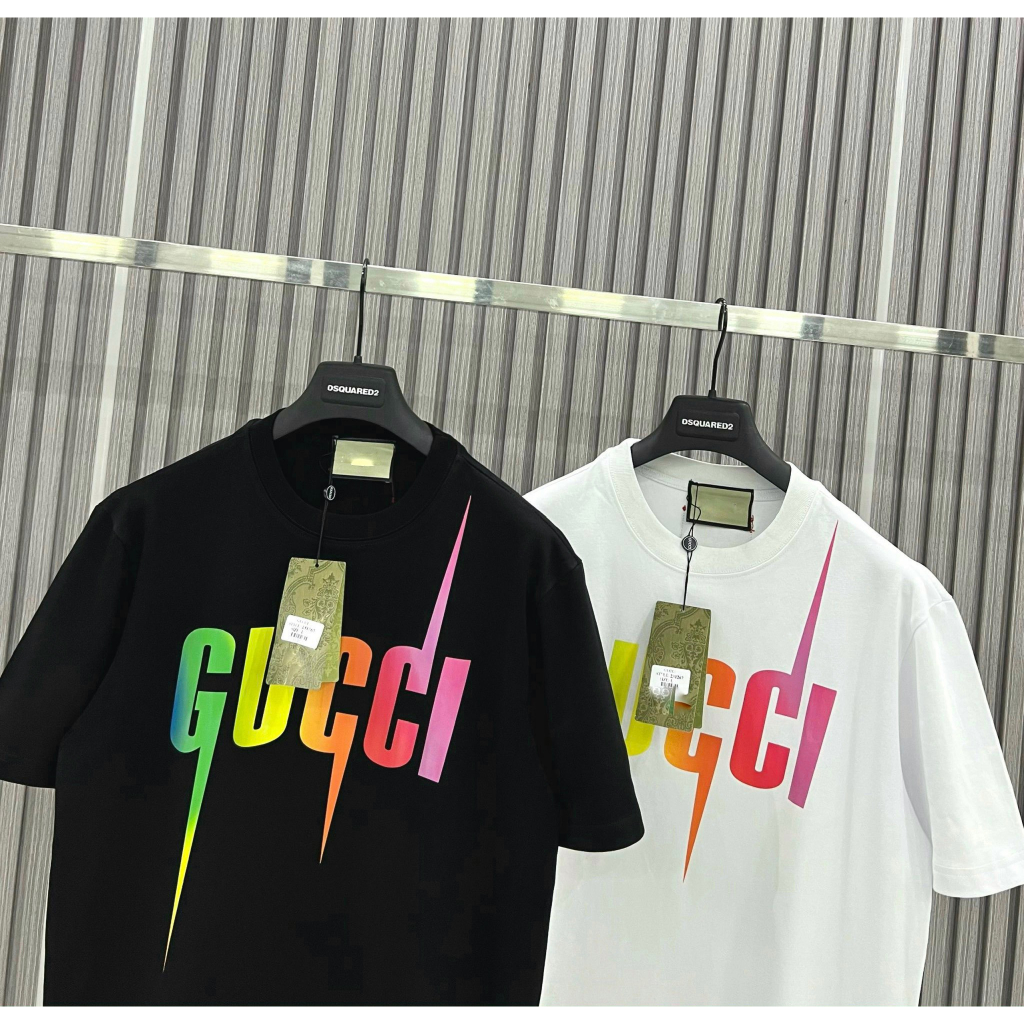Áo Thun, Phông GC Blade Print Áo thun Gc Tia Sét 7 màu Rainbow Vải cotton 100%