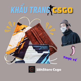 Khẩu trang Custom hình CS2 CSGO các màu Asiimov / Vulcan / Printsteam