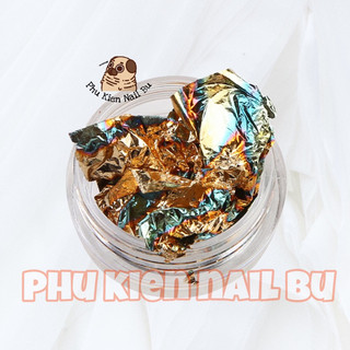 Set giấy bạc ẩn gel, giấy nhún nail trang trí móng