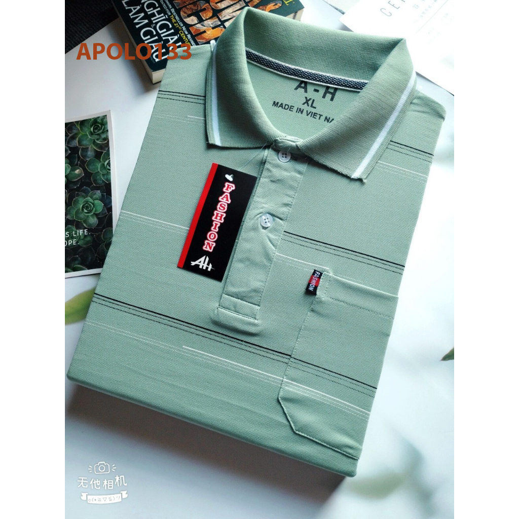 Áo polo nam vải cá sấu co giãn 4 chiều mềm mát  APOLO13