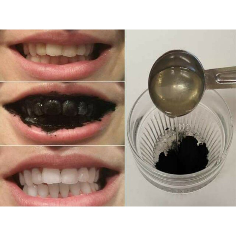 Den chà răng bột than tre, bột chà răng htx sinh dược 20g hỗ trợ trắng răng, giảm hôi miệng