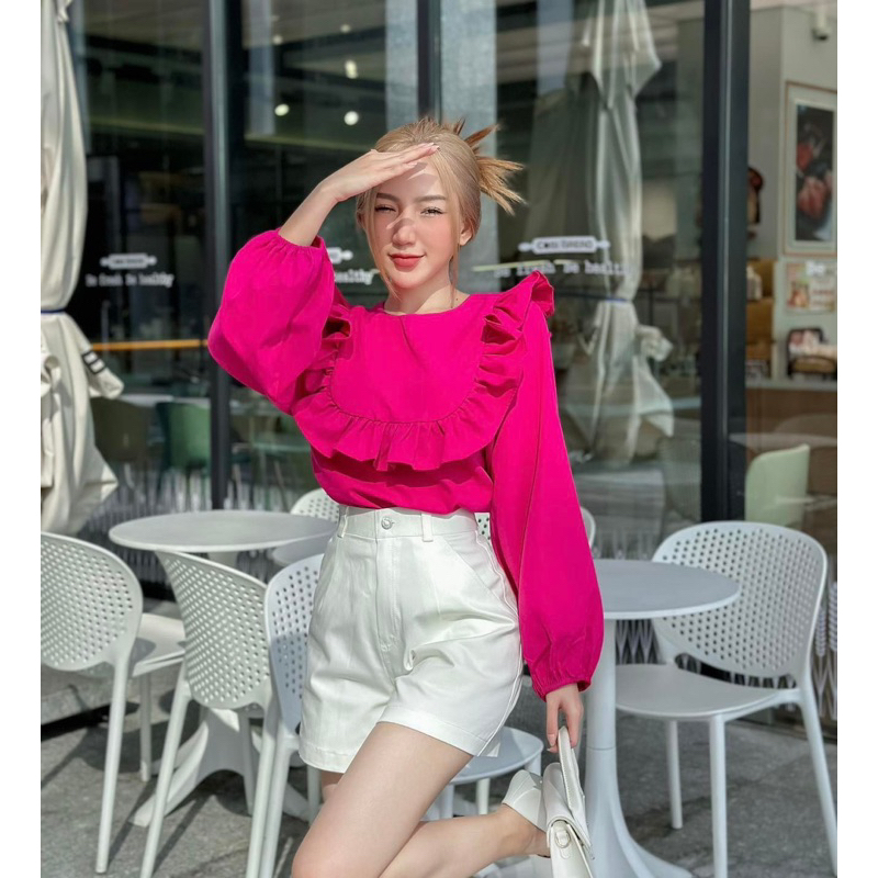 Áo bèo tay dài "Kaysha Top " EllyClothing