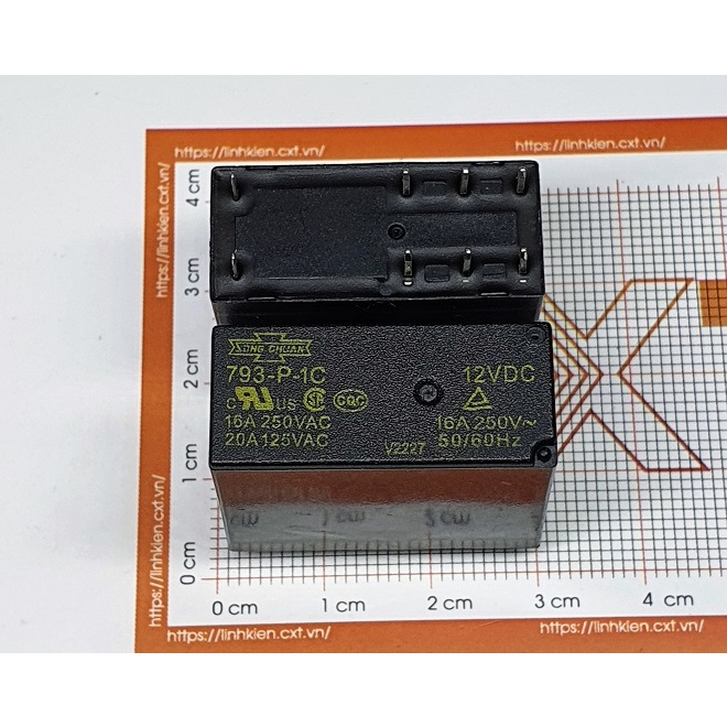 Relay 16A 12V (8 Chân) 793-P-1C-12V