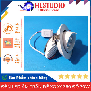 Đèn led âm trần đế xoay 360 độ 30w giá tốt, dùng rọi tường, soi tranh hl lighting