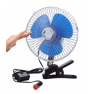 Quạt kẹp ô tô 12v - 24v quạt xe tải lồng sắt cao cấp quạt kẹp bình ắc quy