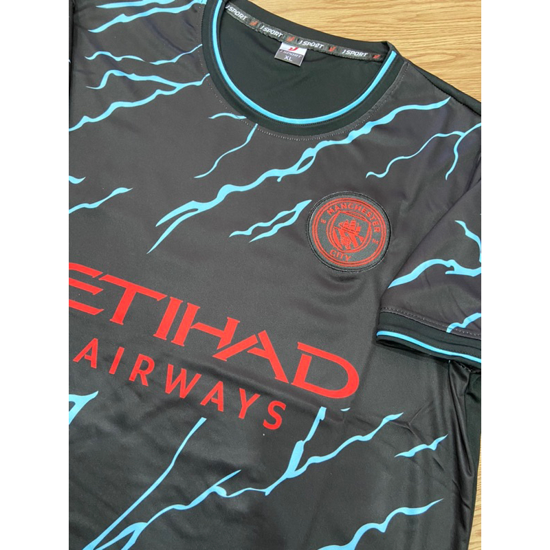 Bộ quần áo đá banh ManCity sân khách, Bộ quần áo bóng đá in tên và số theo yêu cầu