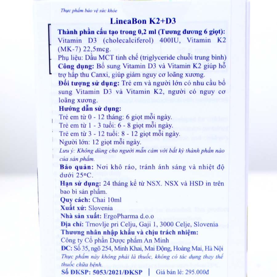 Liệu trình giúp bé tăng chiều cao, ăn ngon Lineabon d3k2 10ml và Siro Paster kids gold chai 100ml - Thomsoncare