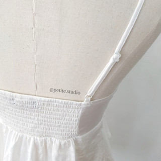 Áo hai dây croptop Peplum lụa dáng xoè basic phong cách hàn quốc