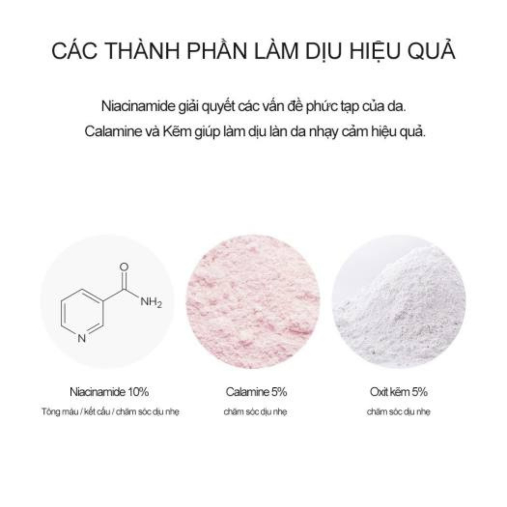 Kem dưỡng ẩm nâng tông Derma Factory Niacinamide 10% Calamine Cream 30g