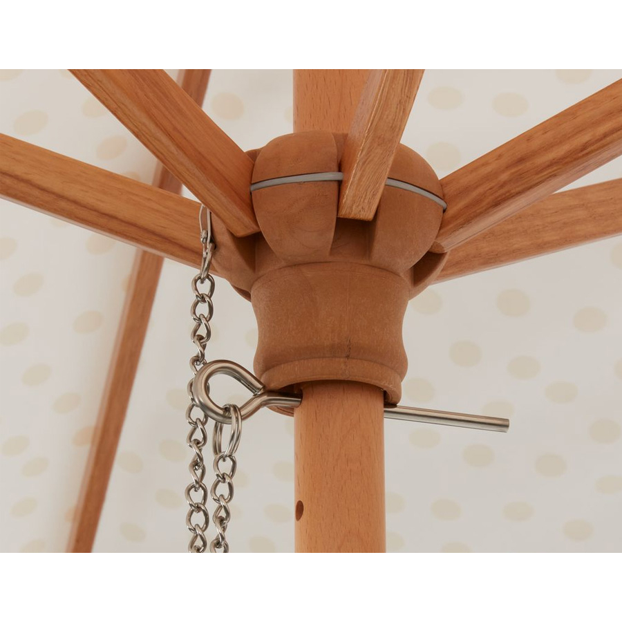 Dù ngoài trời | JYSK Yppenbjerg | vải polyester/gỗ hạt dẻ | be/vàng | DK200cm