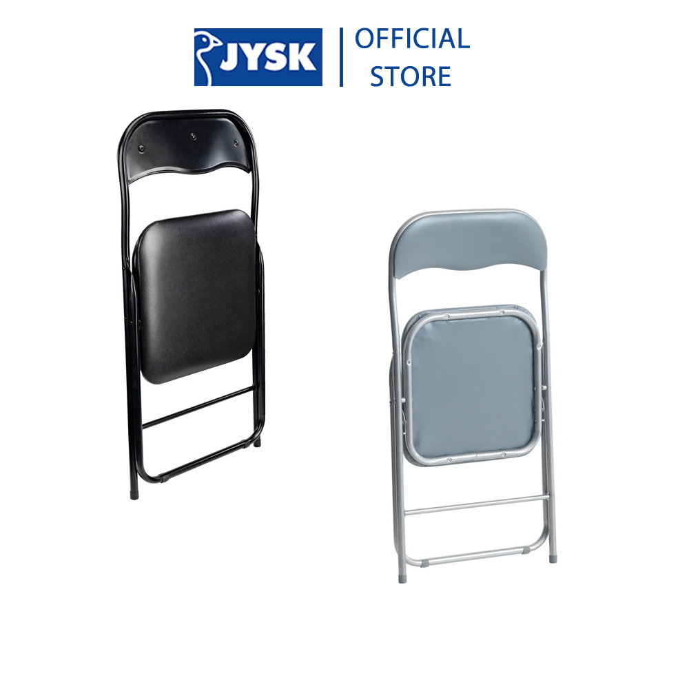 Ghế gấp | JYSK Vig | kim loại/polyester | xám/đen | R44xS45xC81cm