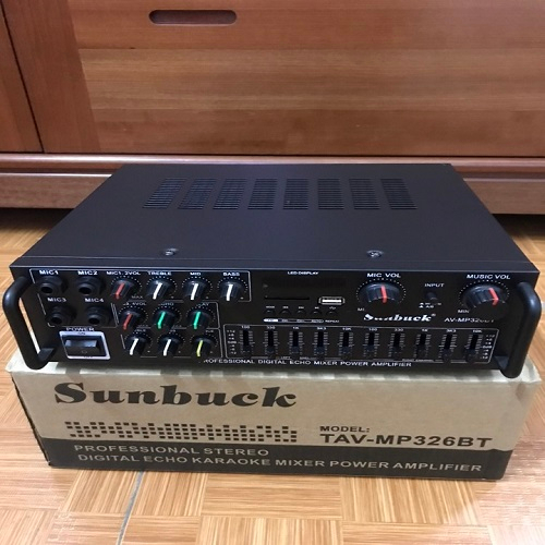 Amply karaoke amply bluetooth ampli Sunbuck bt 326 hàng chính hãng công suất lớn