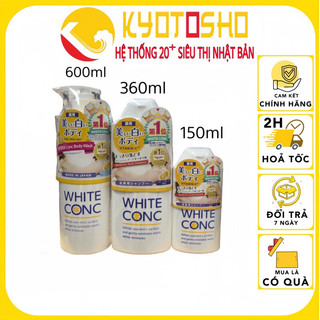Sữa tắm trắng da White Conc Body Shampoo nội địa Nhật 600ml/360ml/150ml