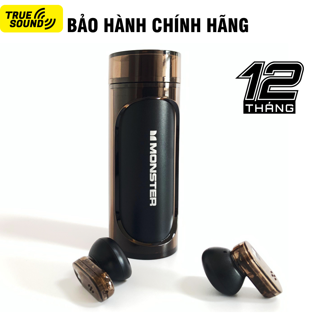 Tai nghe Bluetooth MONSTER XKT13 V5.3. Thiết kế 2023 công thái học, giảm tiếng ồn, chống nước IPX4.