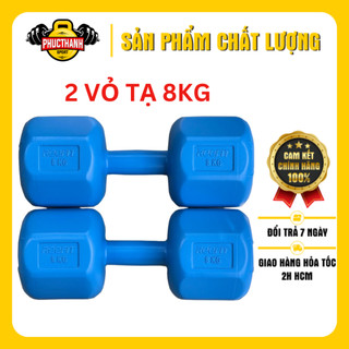 Bộ 2 vỏ tạ tay nhựa bát giác Reefit 8kg không ruột