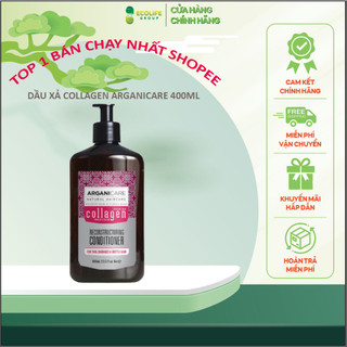Dầu xả ArganiCare Collagen Conditioner Pháp dưỡng tóc mềm mượt 400ml
