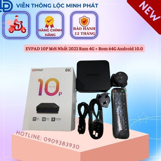 Tivi box EVPAD 10P Ram 4G + Rom 64G Android 10.0 Xem Truyền Hình Quốc Tế Miễn Phí Có Remote Hỗ Trợ Voice