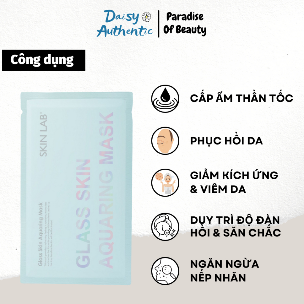 Mặt Nạ Glass Skin Aquaring Mask Skinlab - Mặt Nạ cấp ẩm, phục hồi da