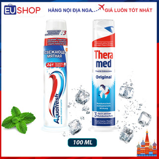 Kem đánh răng 3 tác động Theramed Đức, Aquafresh Nga Tuýp 100ml