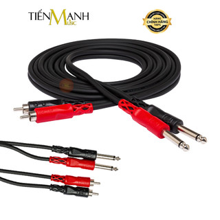 Cặp dây cáp loa kiểm âm hosa stereo trs 2 đầu 6ly ts mono sang 2 hoa sen av rca cpr-201, cpr-202, cpr-203, cpr-204