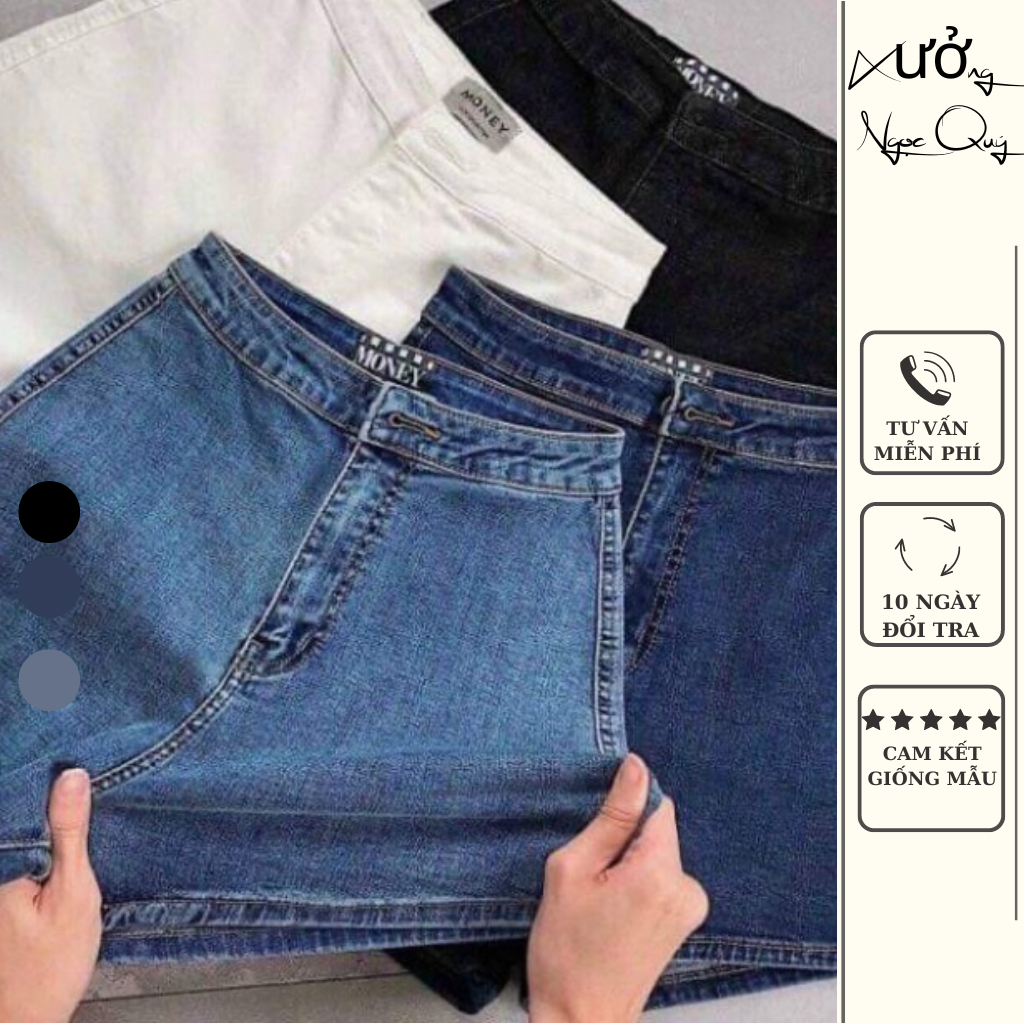 Quần Short Nữ Quần Jeans bò cạp cao gen bụng tôn dáng đỉnh của chóp Quần big size