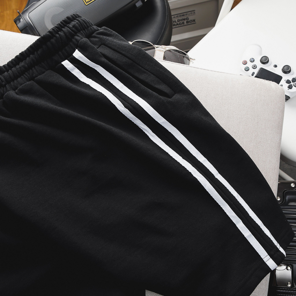 Set bộ áo, quần phối sọc vai bigsize nam thời trang