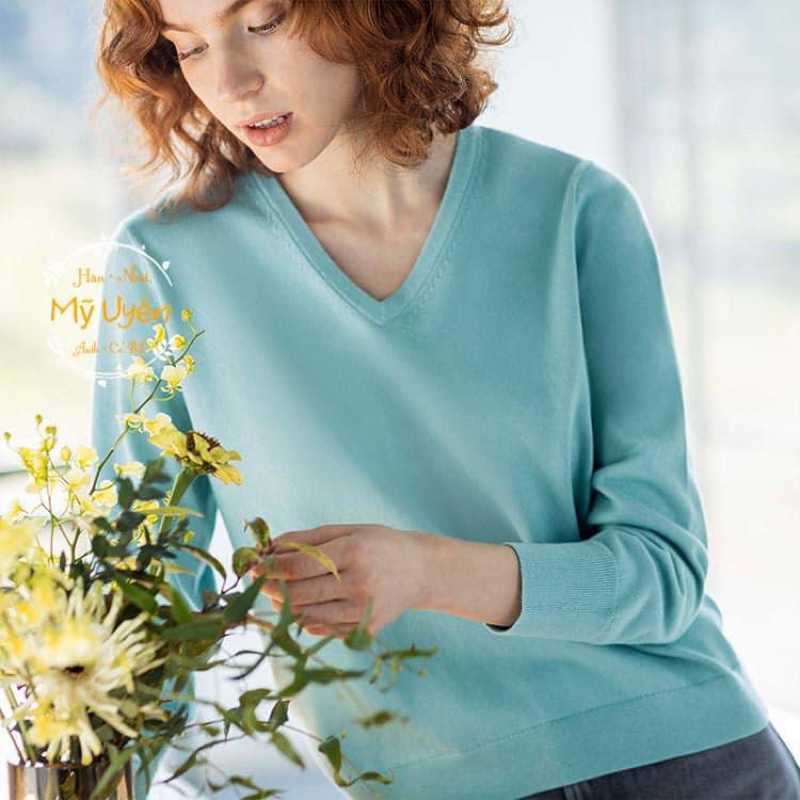 Áo len cotton Uni qlo